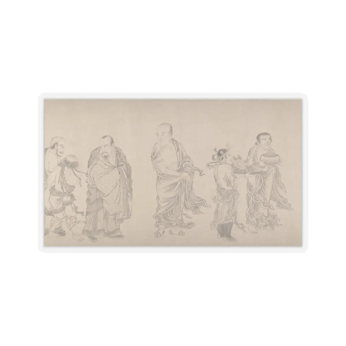 Qiu Ying - The Sixteen Luohans - 16th or 17th century v12 - STICKER Vinyl Kiss-Cut Decal