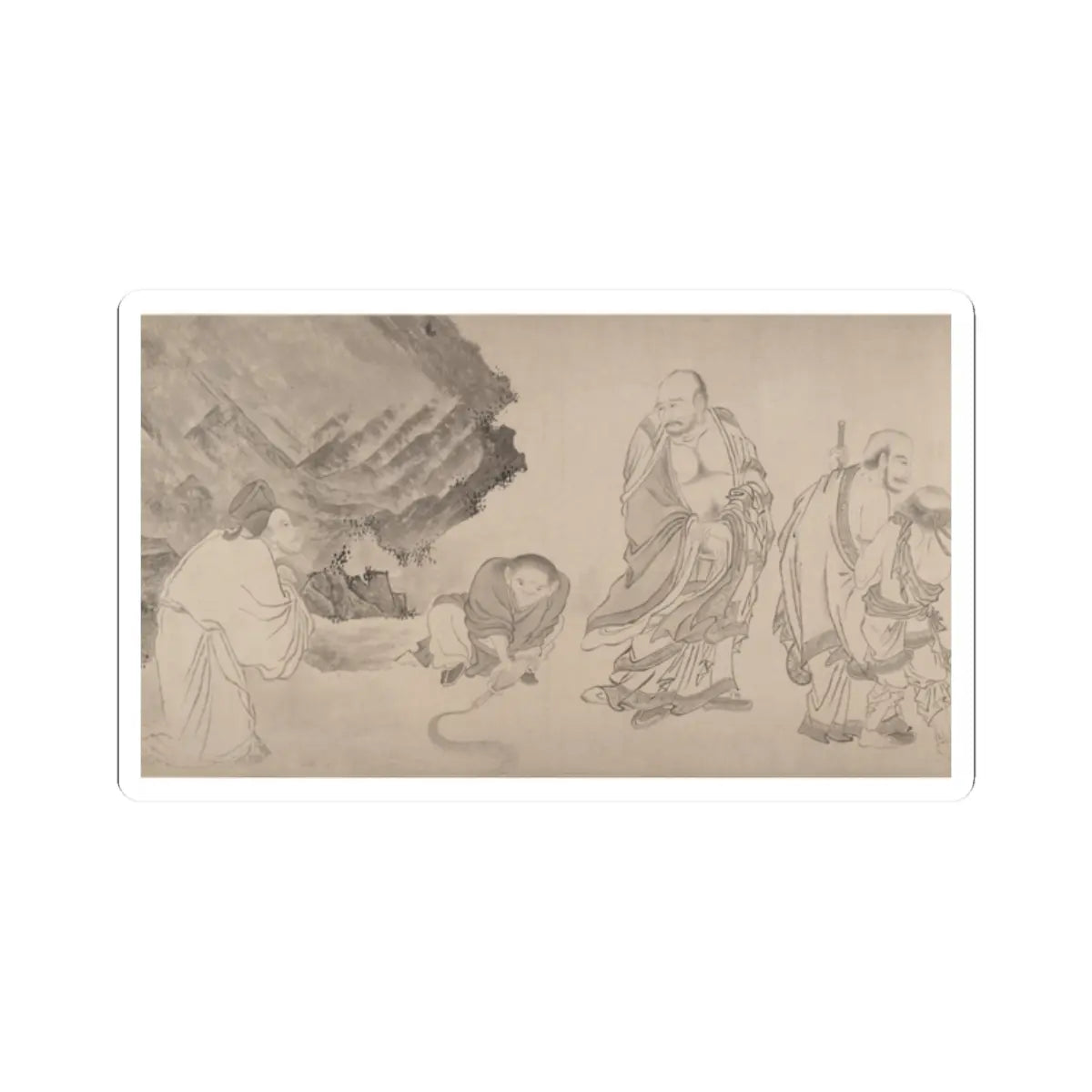 Qiu Ying - The Sixteen Luohans - 16th or 17th century v13 - STICKER Vinyl Kiss-Cut Decal