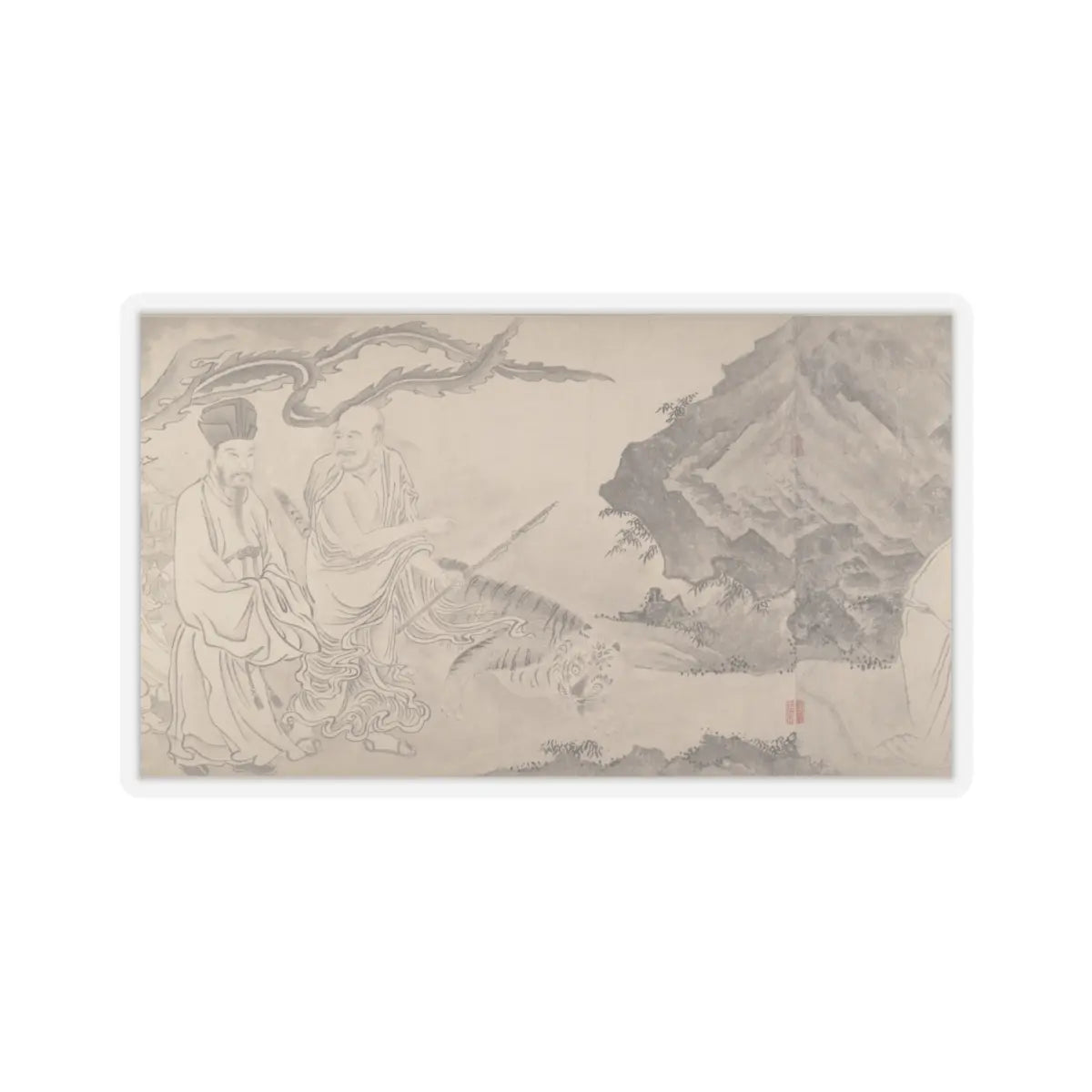 Qiu Ying - The Sixteen Luohans - 16th or 17th century v14 - STICKER Vinyl Kiss-Cut Decal