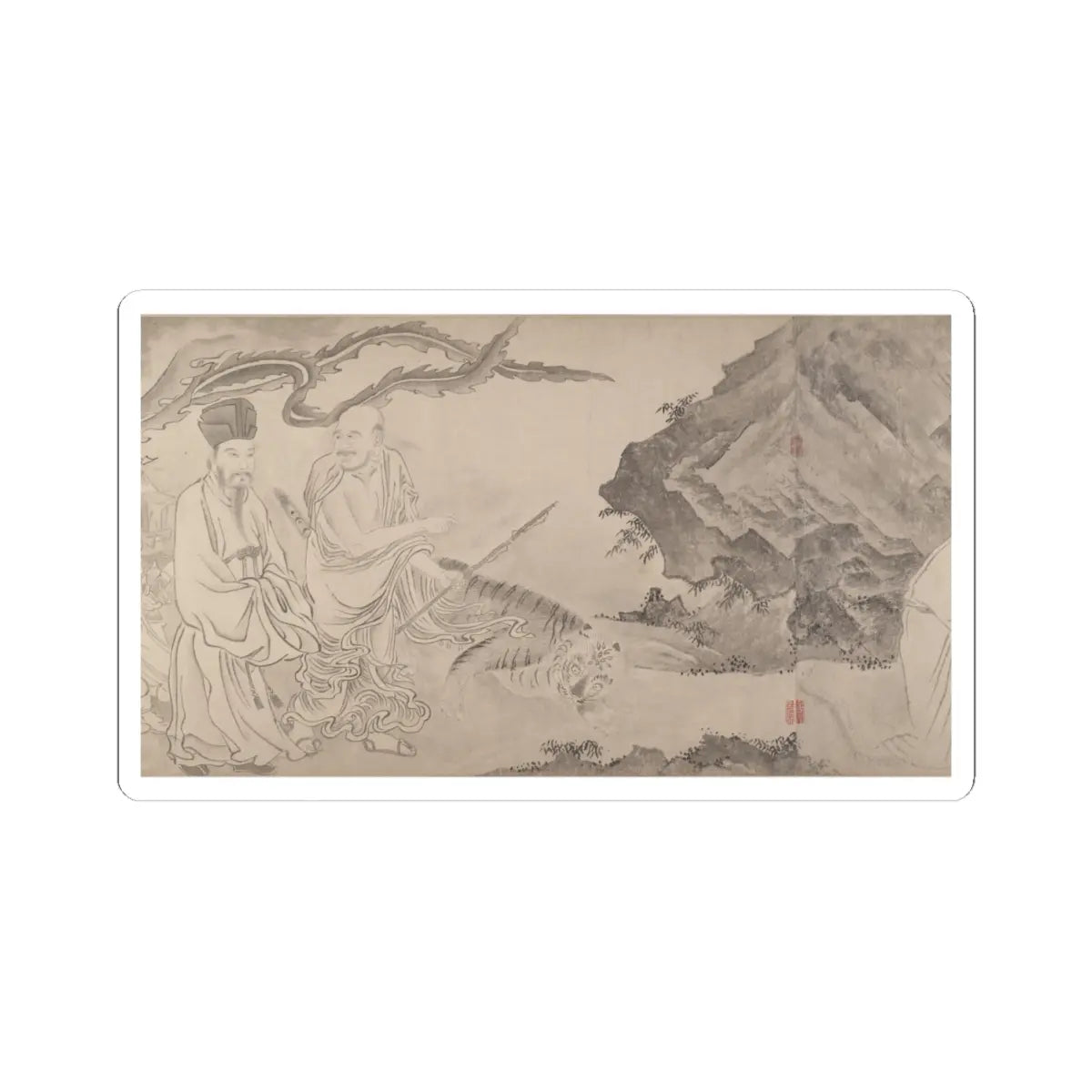 Qiu Ying - The Sixteen Luohans - 16th or 17th century v14 - STICKER Vinyl Kiss-Cut Decal