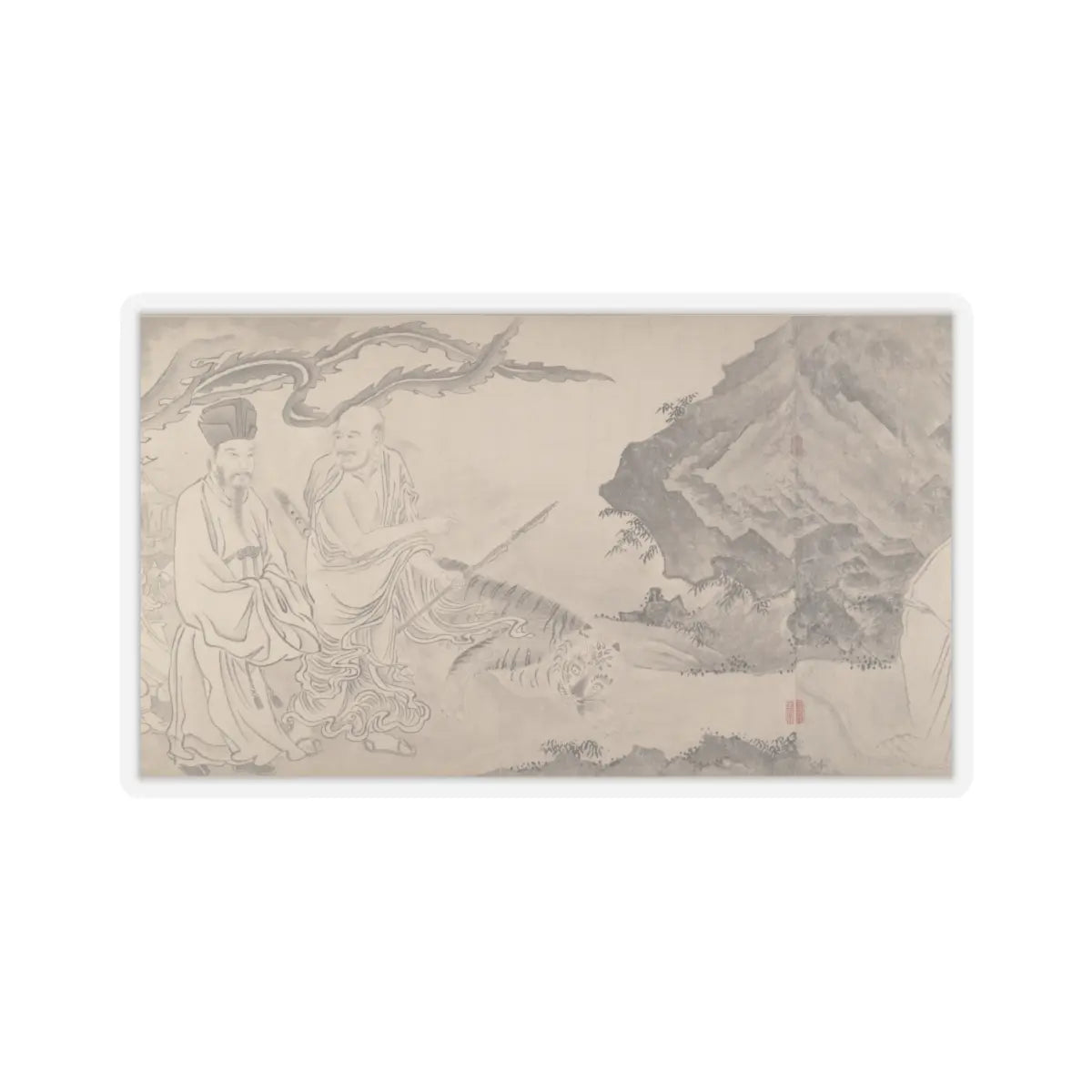 Qiu Ying - The Sixteen Luohans - 16th or 17th century v14 - STICKER Vinyl Kiss-Cut Decal