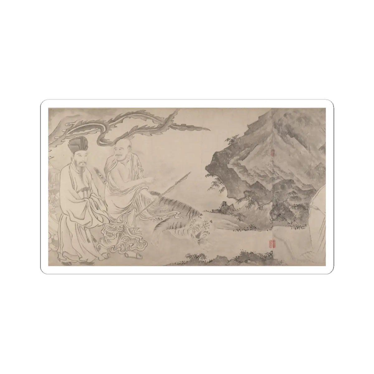 Qiu Ying - The Sixteen Luohans - 16th or 17th century v14 - STICKER Vinyl Kiss-Cut Decal