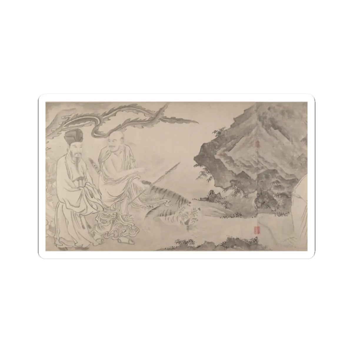 Qiu Ying - The Sixteen Luohans - 16th or 17th century v14 - STICKER Vinyl Kiss-Cut Decal