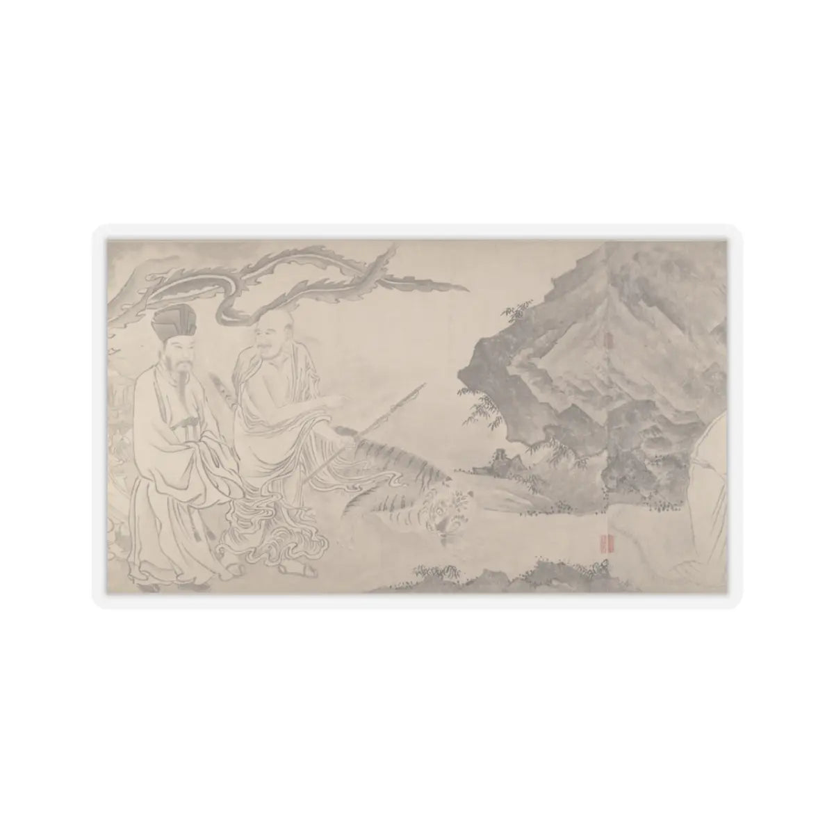 Qiu Ying - The Sixteen Luohans - 16th or 17th century v14 - STICKER Vinyl Kiss-Cut Decal
