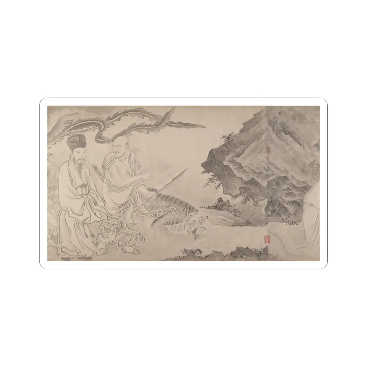Qiu Ying - The Sixteen Luohans - 16th or 17th century v14 - STICKER Vinyl Kiss-Cut Decal