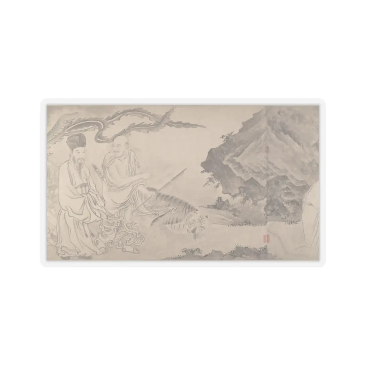 Qiu Ying - The Sixteen Luohans - 16th or 17th century v14 - STICKER Vinyl Kiss-Cut Decal