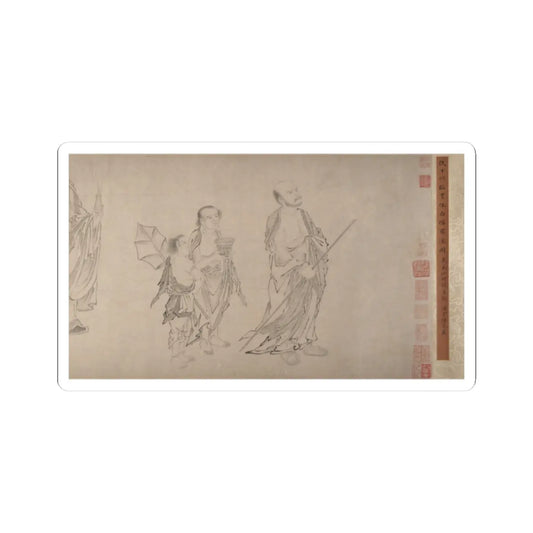 Qiu Ying - The Sixteen Luohans - 16th or 17th century v6 - STICKER Vinyl Kiss-Cut Decal