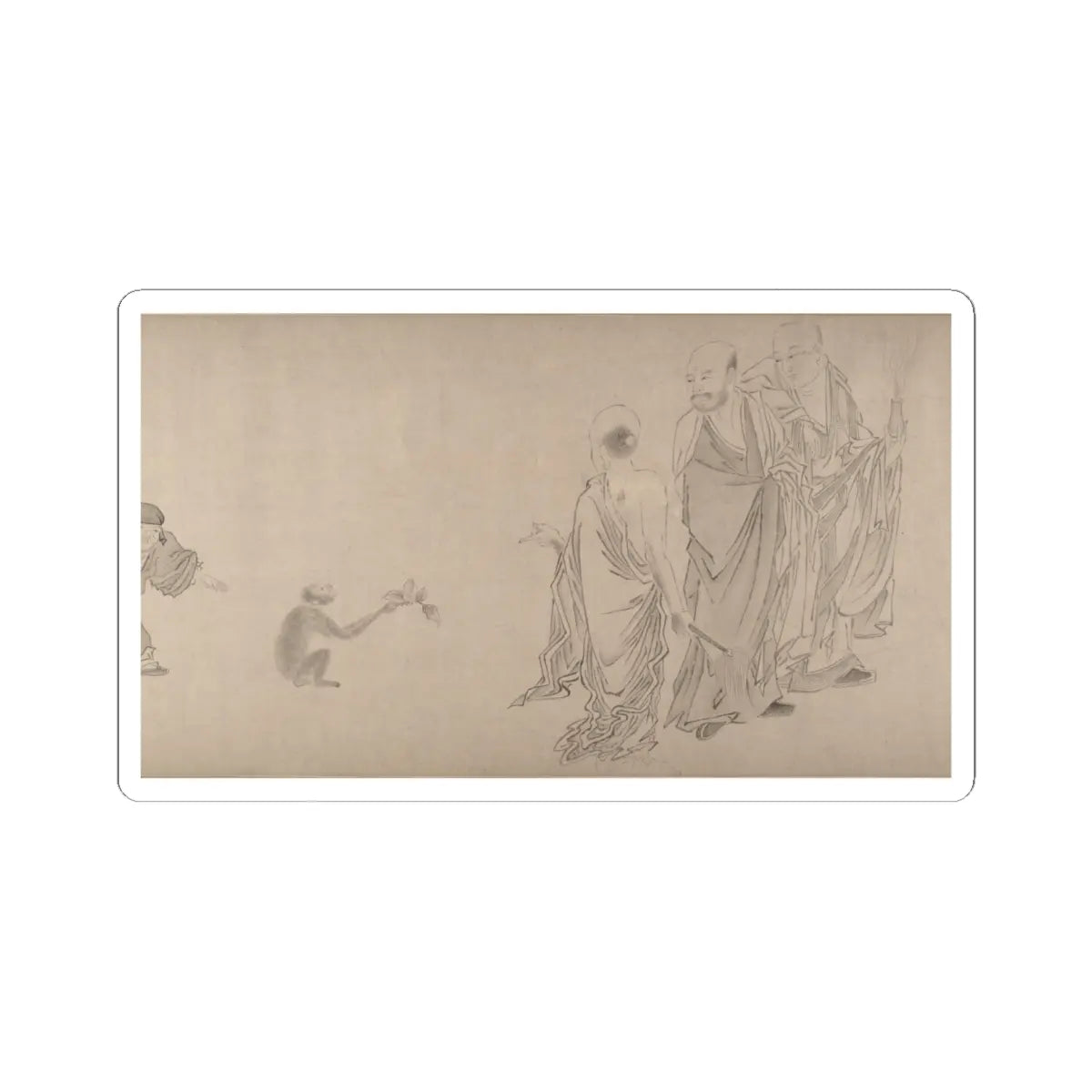 Qiu Ying - The Sixteen Luohans - 16th or 17th century v7 - STICKER Vinyl Kiss-Cut Decal