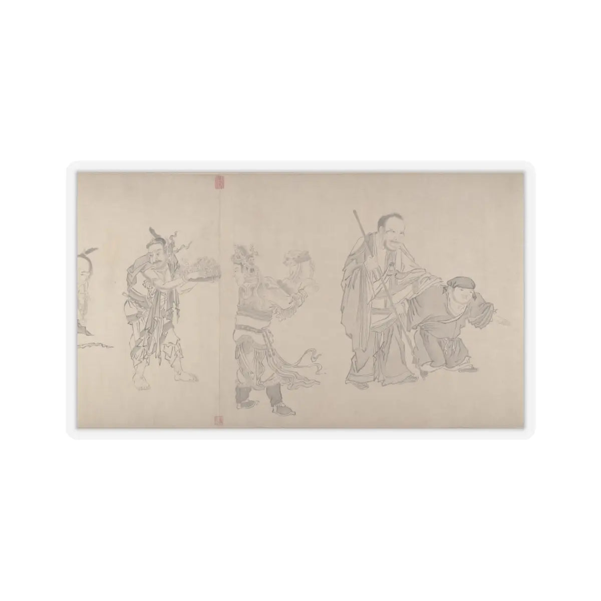 Qiu Ying - The Sixteen Luohans - 16th or 17th century v8 - STICKER Vinyl Kiss-Cut Decal