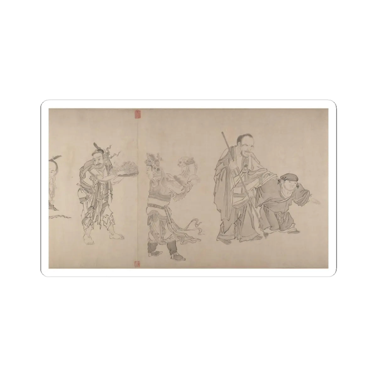 Qiu Ying - The Sixteen Luohans - 16th or 17th century v8 - STICKER Vinyl Kiss-Cut Decal