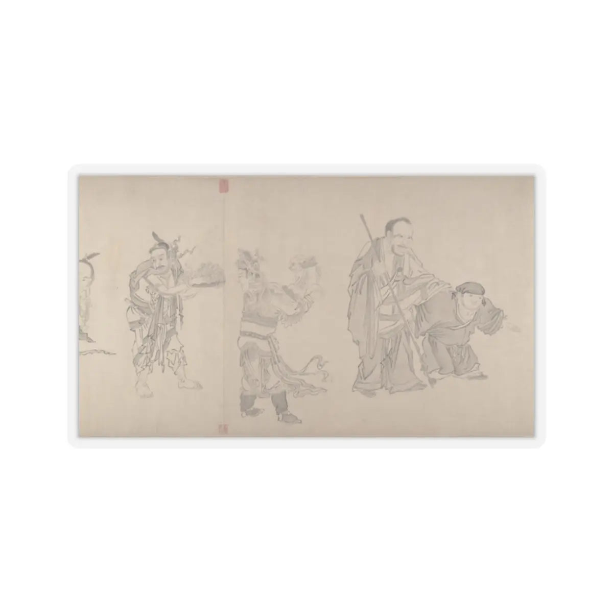 Qiu Ying - The Sixteen Luohans - 16th or 17th century v8 - STICKER Vinyl Kiss-Cut Decal