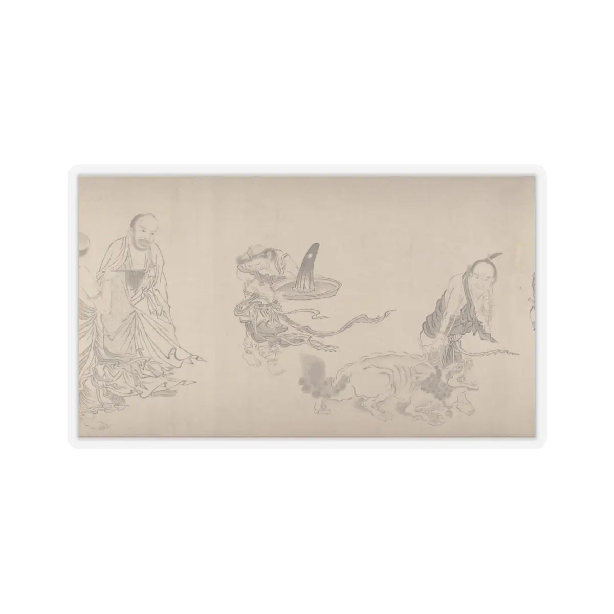 Qiu Ying - The Sixteen Luohans - 16th or 17th century v9 - STICKER Vinyl Kiss-Cut Decal