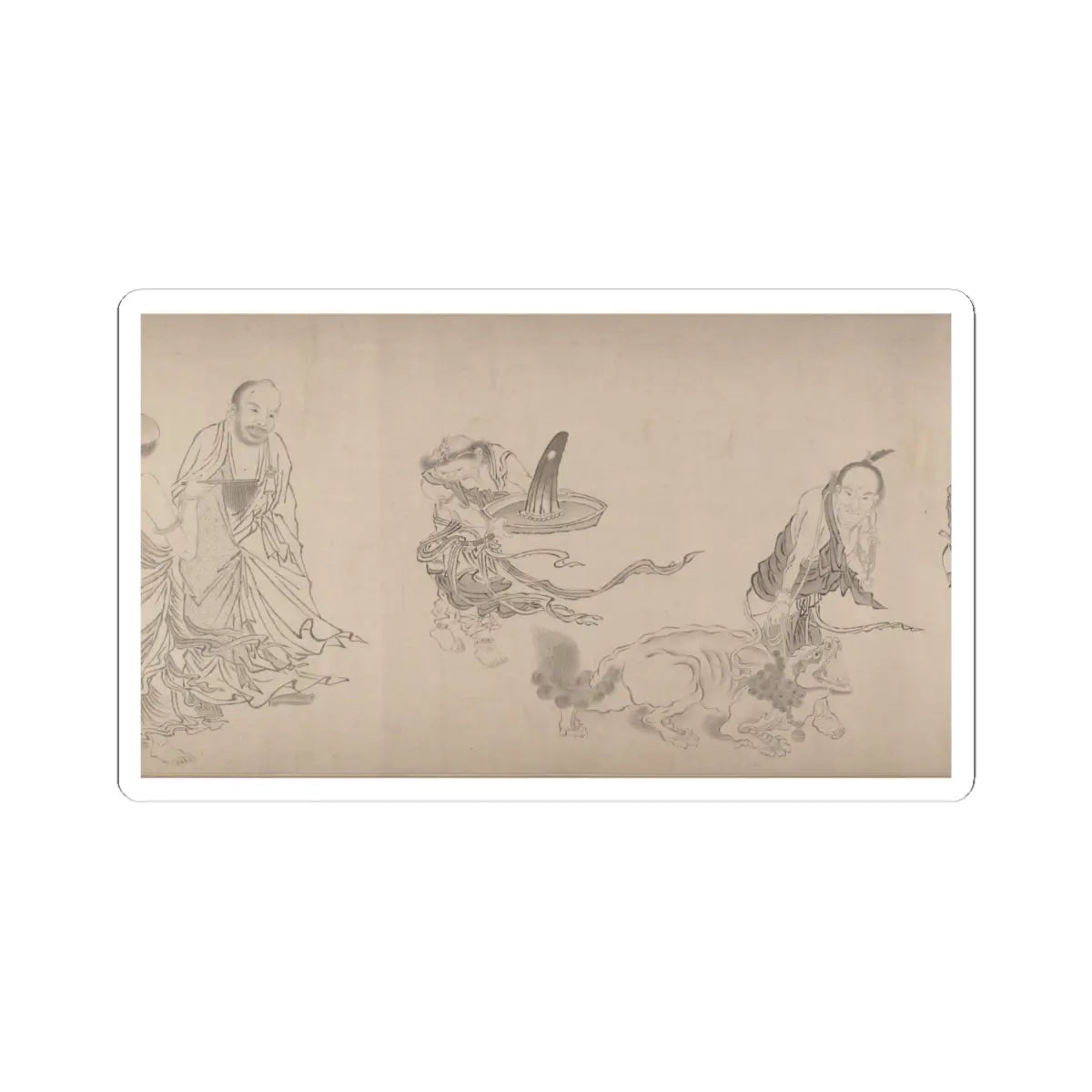 Qiu Ying - The Sixteen Luohans - 16th or 17th century v9 - STICKER Vinyl Kiss-Cut Decal