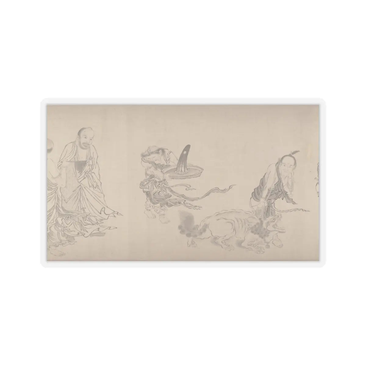 Qiu Ying - The Sixteen Luohans - 16th or 17th century v9 - STICKER Vinyl Kiss-Cut Decal