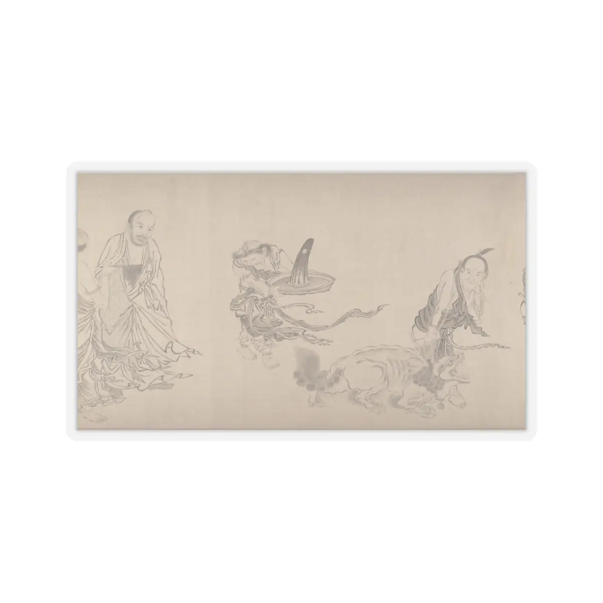Qiu Ying - The Sixteen Luohans - 16th or 17th century v9 - STICKER Vinyl Kiss-Cut Decal