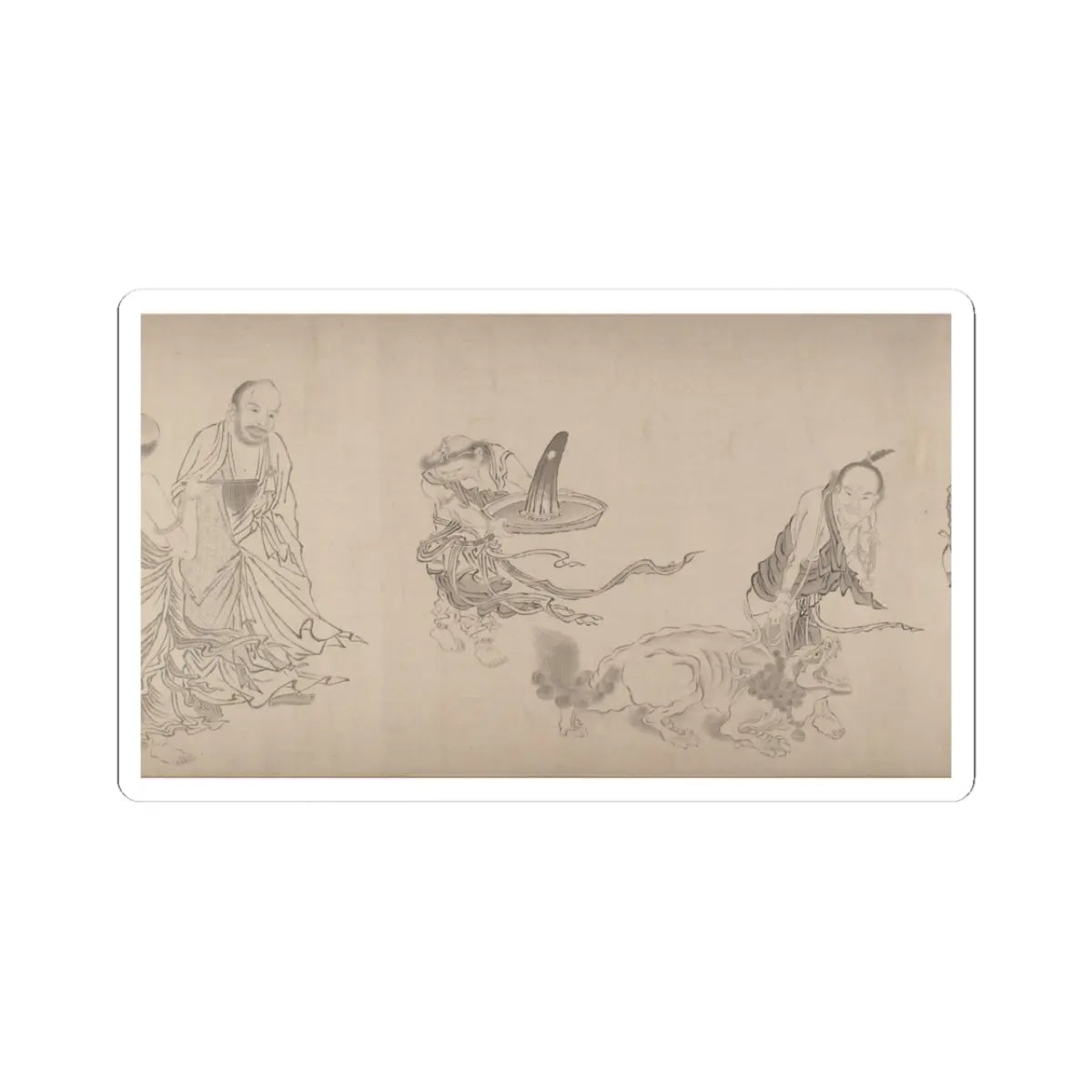 Qiu Ying - The Sixteen Luohans - 16th or 17th century v9 - STICKER Vinyl Kiss-Cut Decal