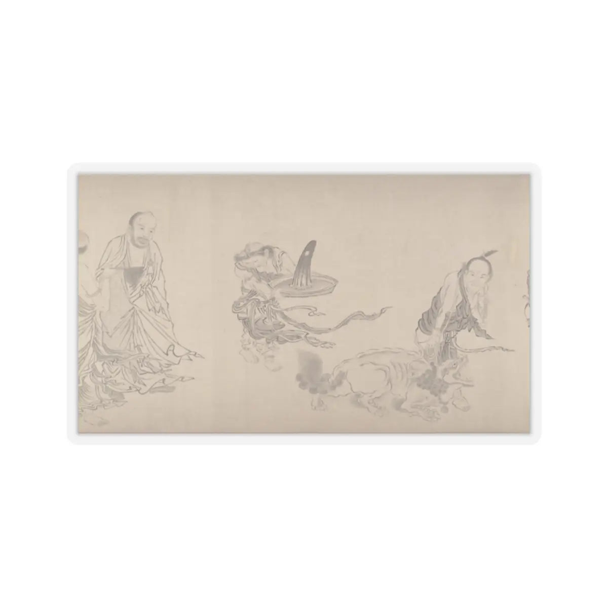 Qiu Ying - The Sixteen Luohans - 16th or 17th century v9 - STICKER Vinyl Kiss-Cut Decal