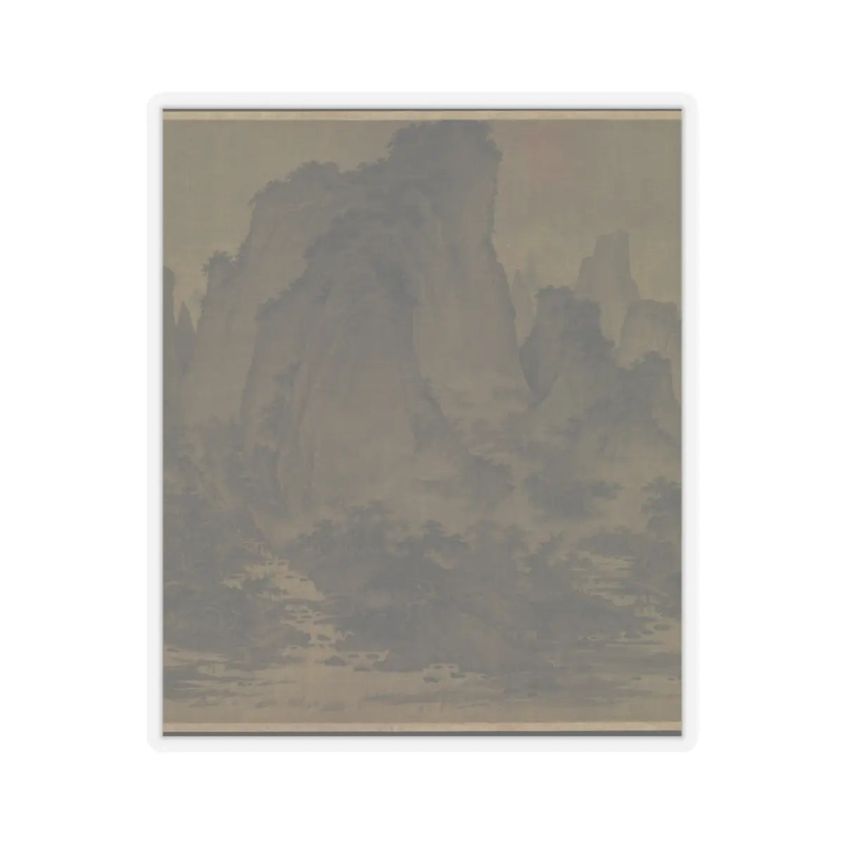 Qu Ding - Summer Mountains - ca. 1050 v12 - STICKER Vinyl Kiss-Cut Decal