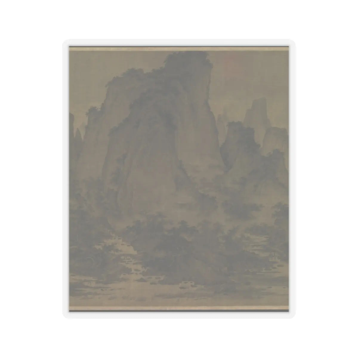 Qu Ding - Summer Mountains - ca. 1050 v12 - STICKER Vinyl Kiss-Cut Decal