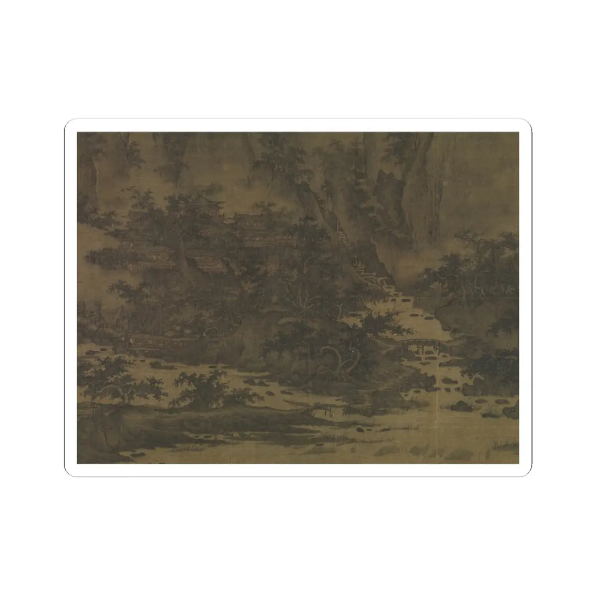 Qu Ding - Summer Mountains - ca. 1050 v13 - STICKER Vinyl Kiss-Cut Decal