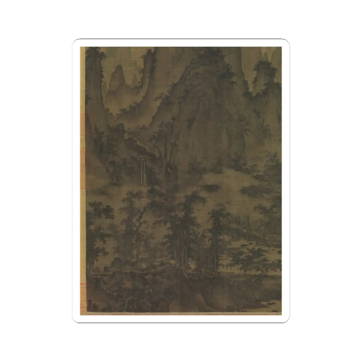 Qu Ding - Summer Mountains - ca. 1050 v15 - STICKER Vinyl Kiss-Cut Decal