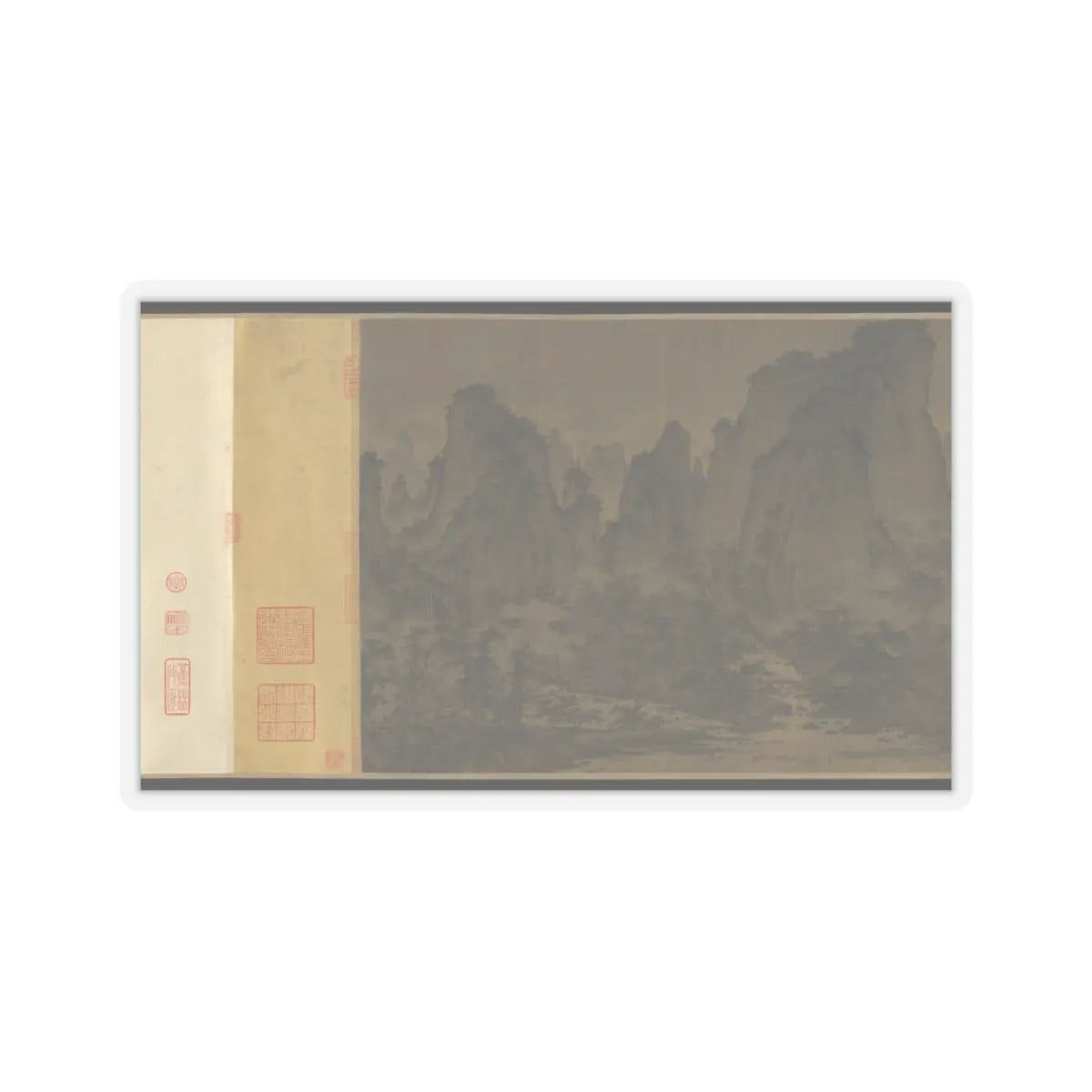 Qu Ding - Summer Mountains - ca. 1050 v4 - STICKER Vinyl Kiss-Cut Decal