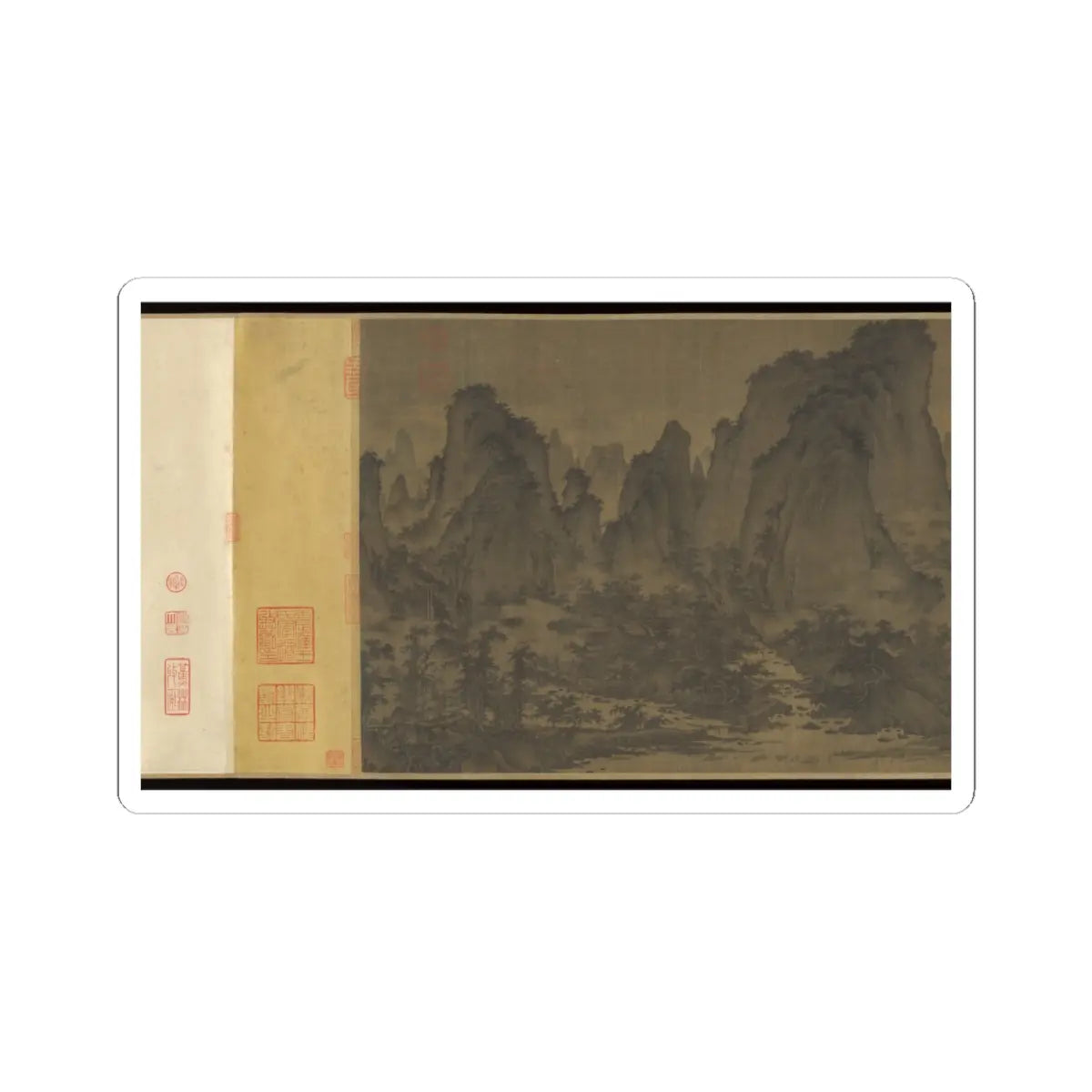 Qu Ding - Summer Mountains - ca. 1050 v4 - STICKER Vinyl Kiss-Cut Decal