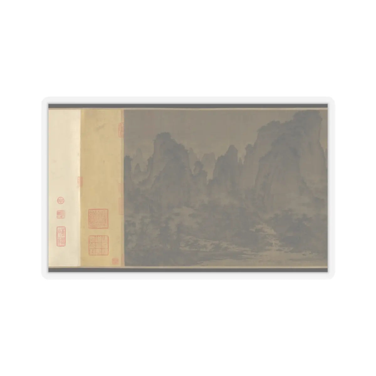 Qu Ding - Summer Mountains - ca. 1050 v4 - STICKER Vinyl Kiss-Cut Decal