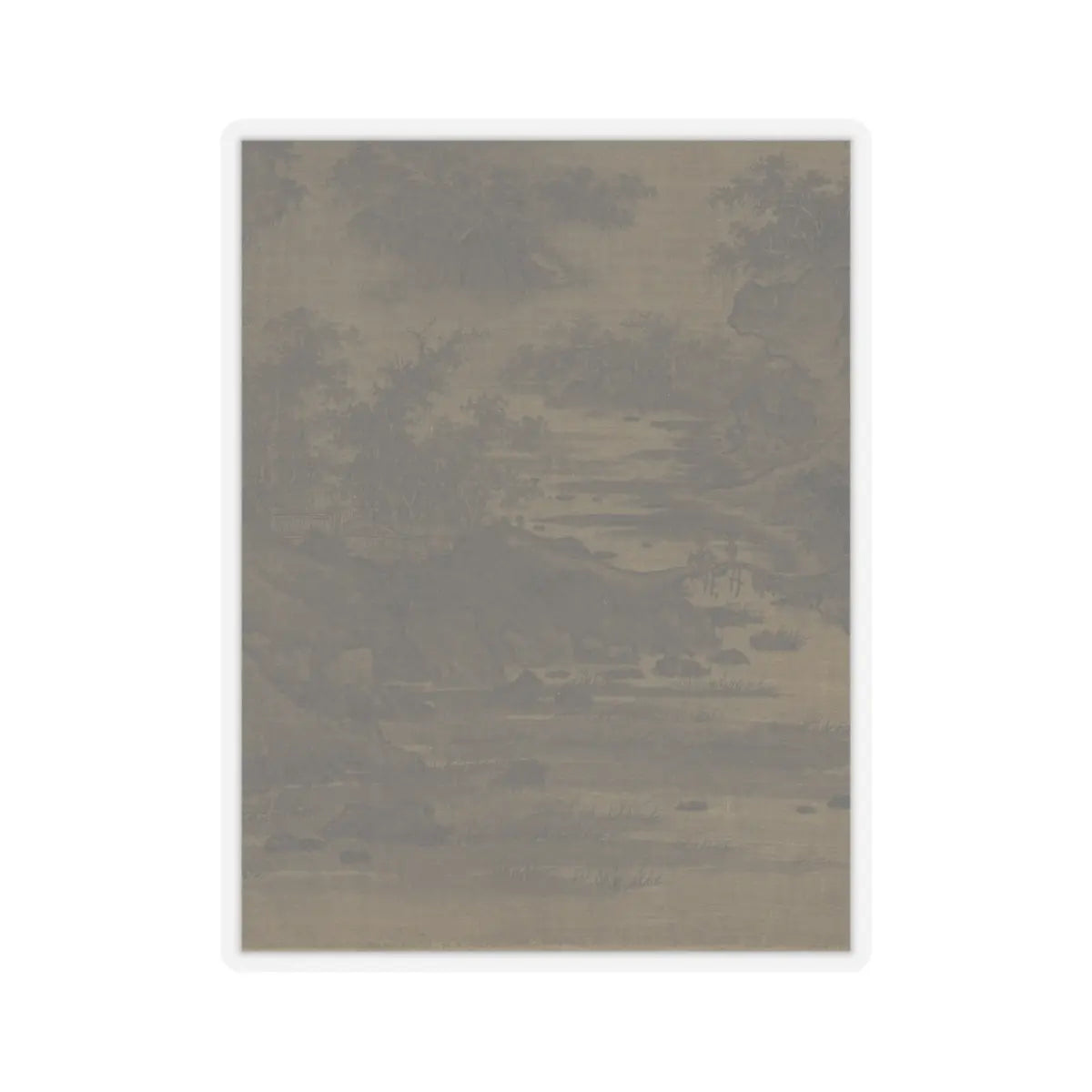 Qu Ding - Summer Mountains - ca. 1050 v6 - STICKER Vinyl Kiss-Cut Decal