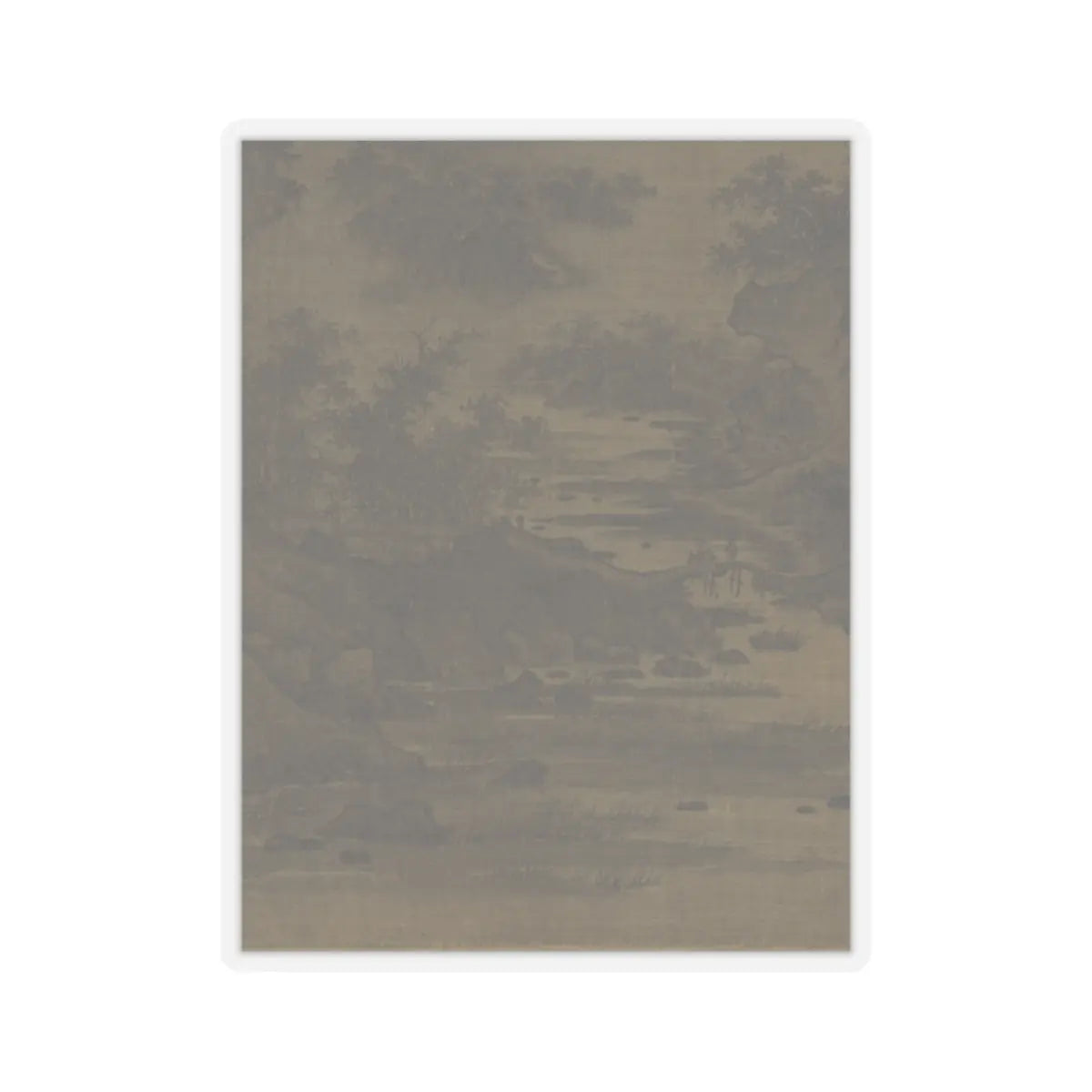 Qu Ding - Summer Mountains - ca. 1050 v6 - STICKER Vinyl Kiss-Cut Decal