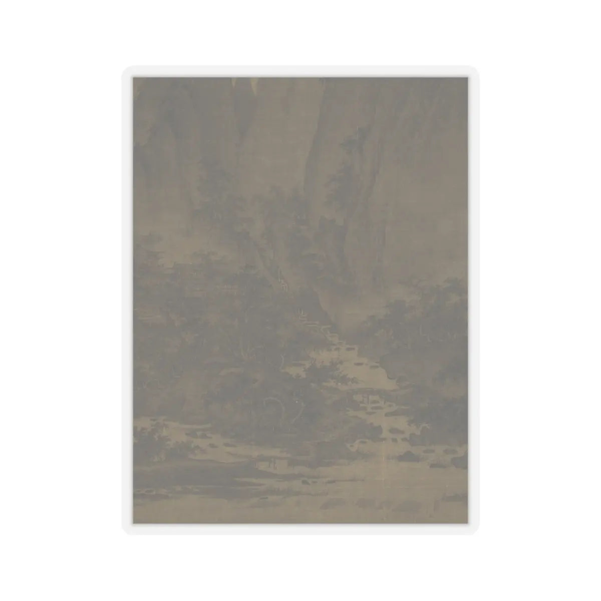 Qu Ding - Summer Mountains - ca. 1050 v8 - STICKER Vinyl Kiss-Cut Decal