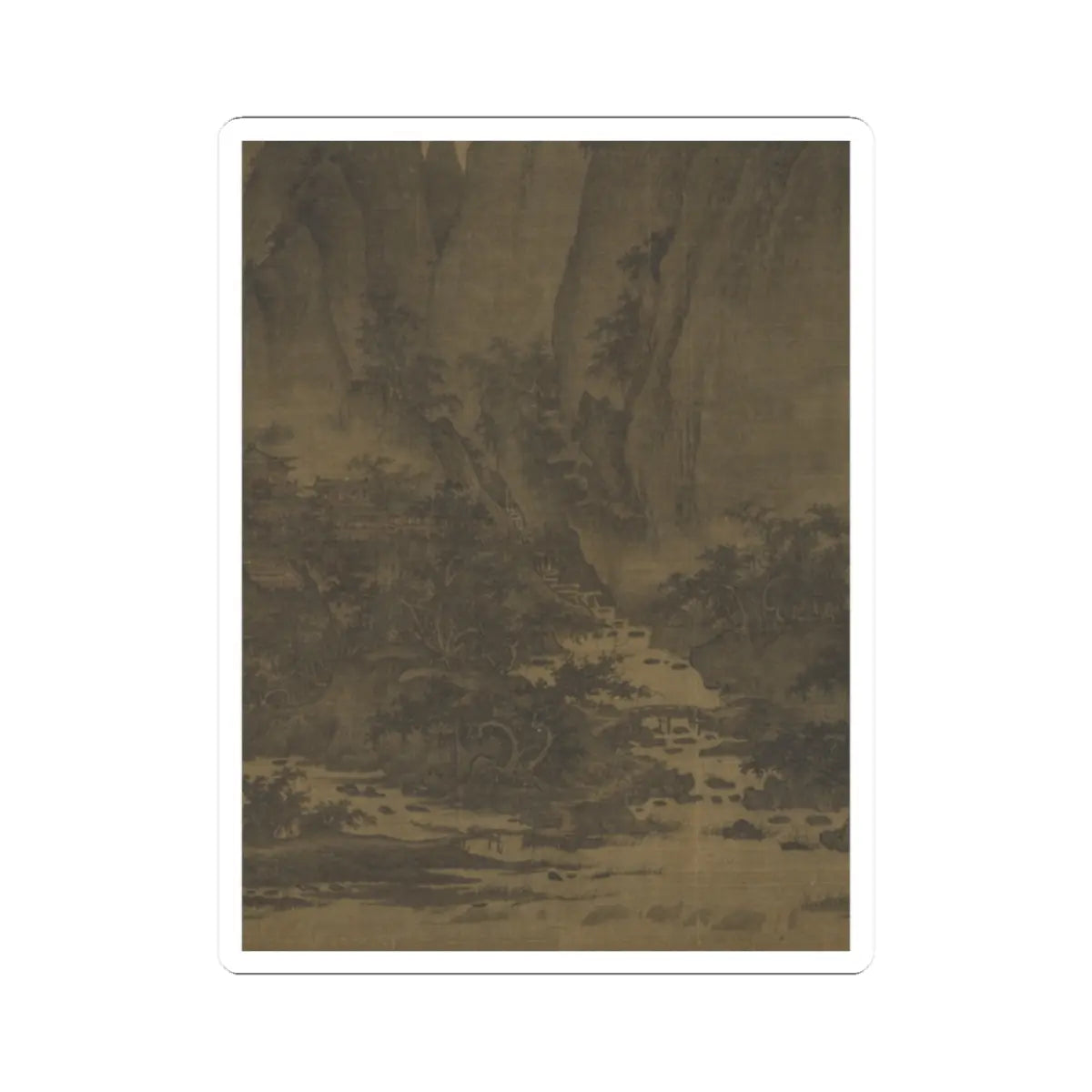 Qu Ding - Summer Mountains - ca. 1050 v8 - STICKER Vinyl Kiss-Cut Decal