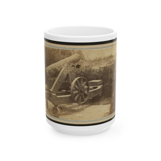 Quaker Gun Mounted On Bluff Of Port Hudson, La. (U.S. Civil War) White Coffee Mug-15oz-The Sticker Space