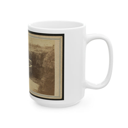 Quaker Gun Mounted On Bluff Of Port Hudson, La. (U.S. Civil War) White Coffee Mug-The Sticker Space