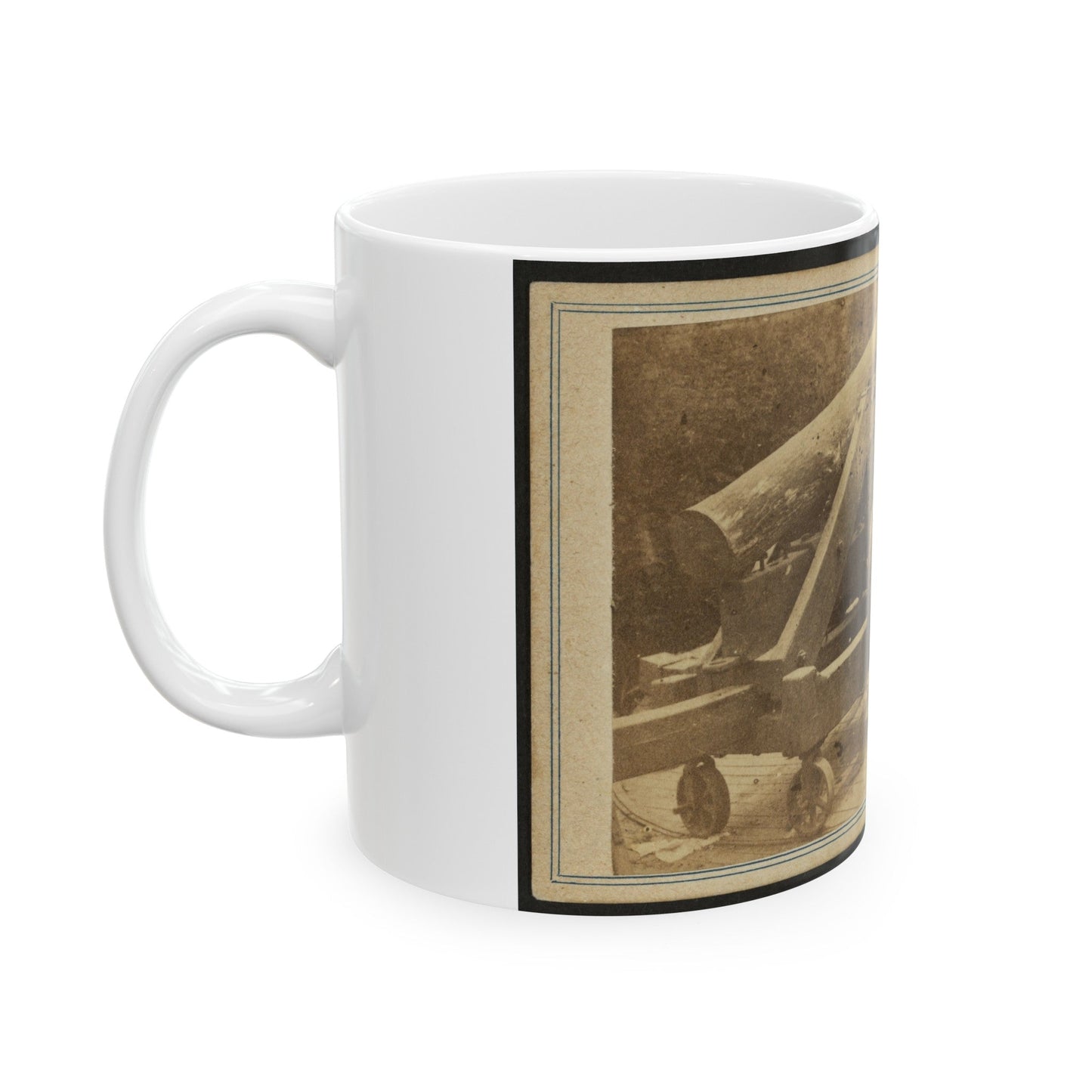 Quaker Gun Mounted On Bluff Of Port Hudson, La. (U.S. Civil War) White Coffee Mug-The Sticker Space