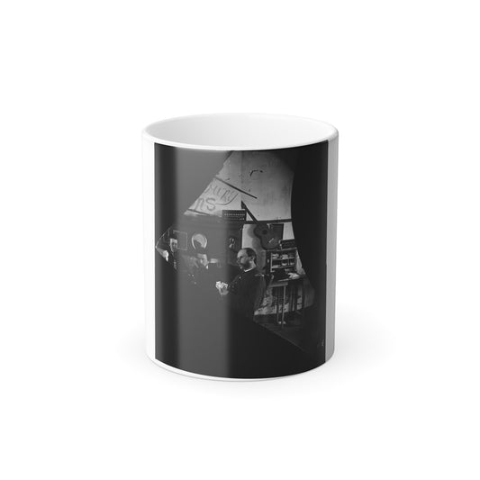 Quarters of Dr. David Mckay (Army of the James), Interior View Withi Men Playing Cards (U.S. Civil War) Color Morphing Mug 11oz-11oz-The Sticker Space