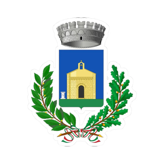 Quartucciu-Stemma (Italy) (Coat of Arms) STICKER Vinyl Kiss-Cut Decal 2 Inch White - The Sticker Space