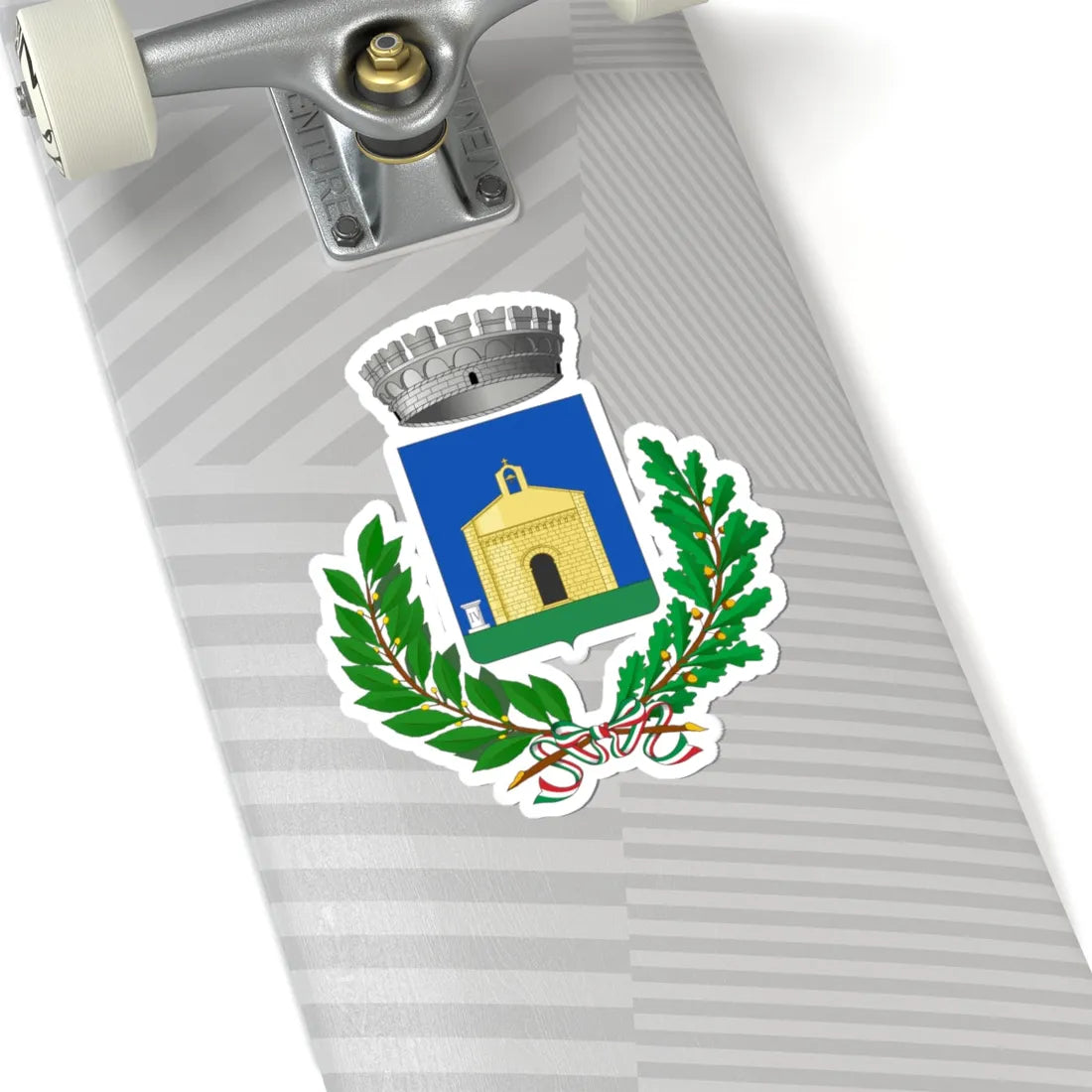 Quartucciu-Stemma (Italy) (Coat of Arms) STICKER Vinyl Kiss-Cut Decal - The Sticker Space