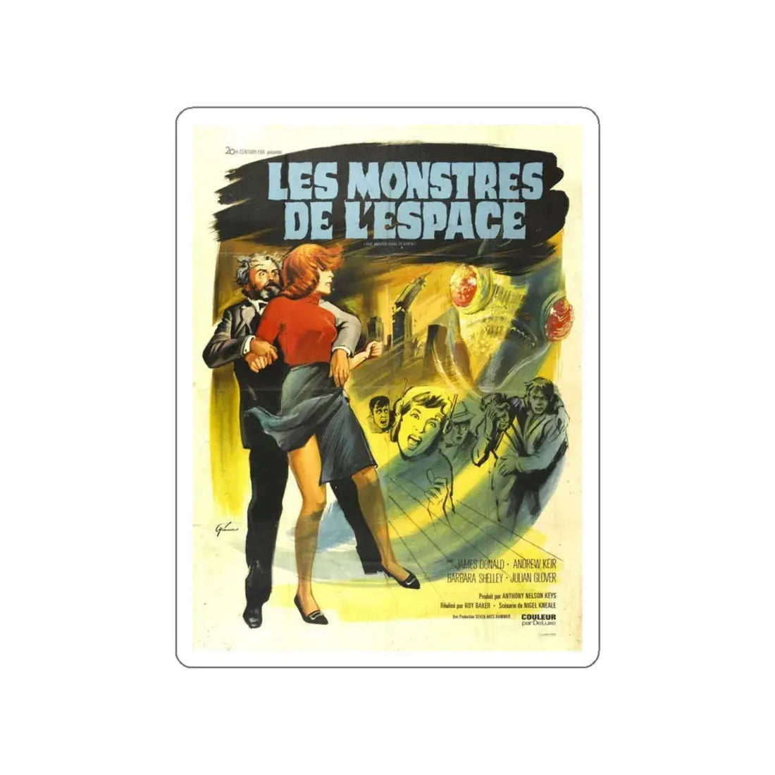 QUATERMASS AND THE PIT (FRENCH) 1967 Movie Poster STICKER Vinyl Die-Cut Decal 5 Inch - The Sticker Space