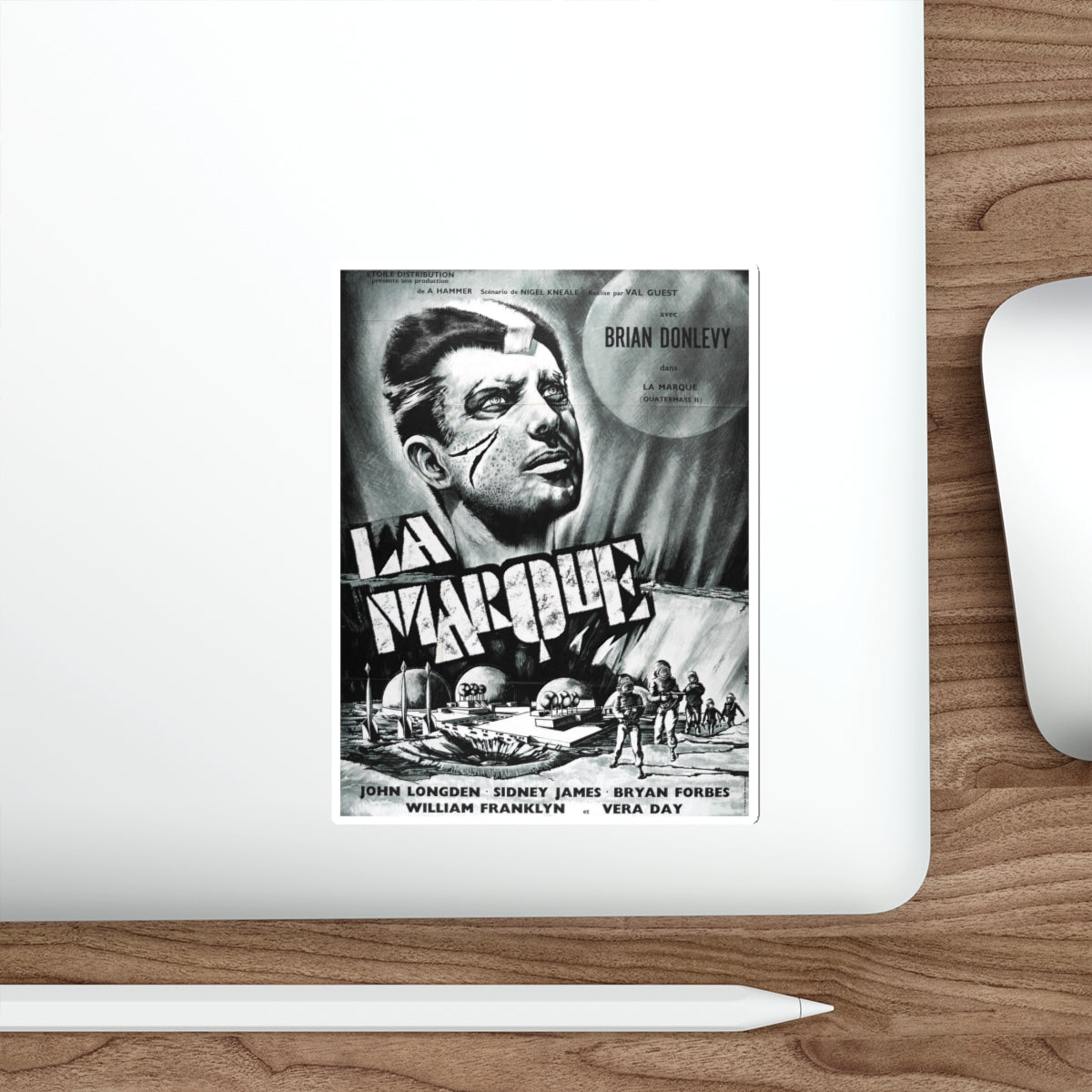 QUATERMASS II (FRENCH) 1957 Movie Poster STICKER Vinyl Die-Cut Decal-The Sticker Space