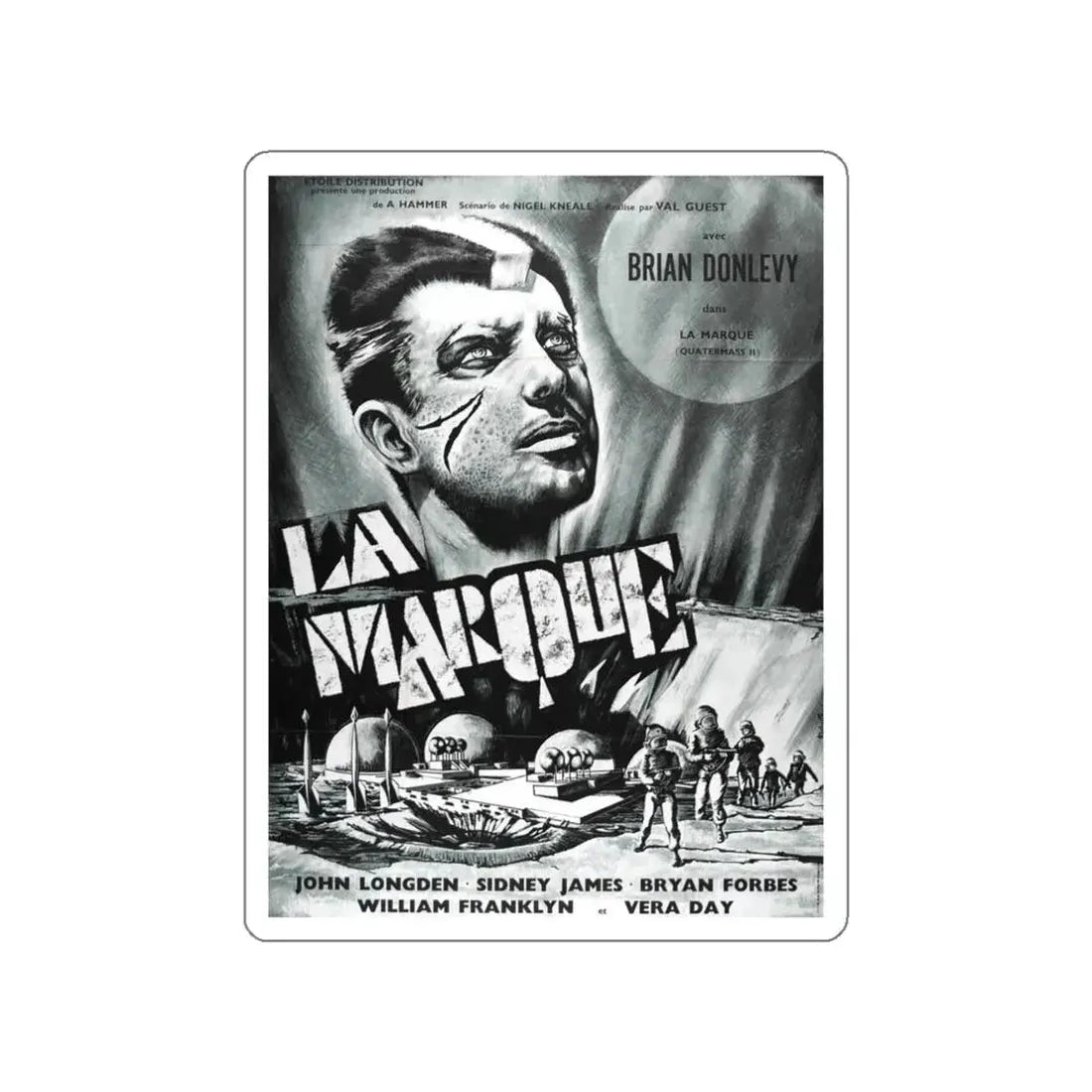 QUATERMASS II (FRENCH) 1957 Movie Poster STICKER Vinyl Die-Cut Decal 3 Inch - The Sticker Space