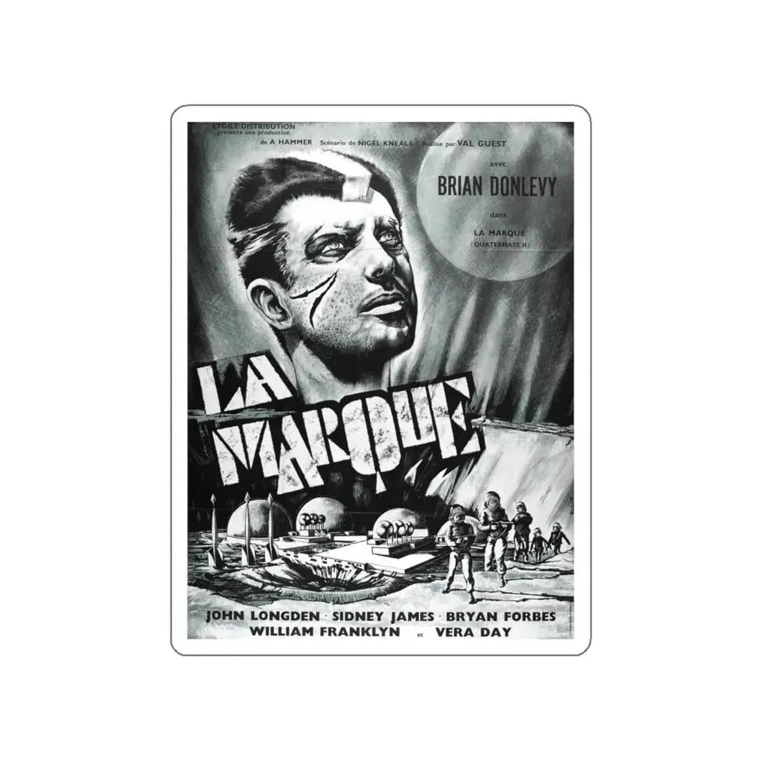 QUATERMASS II (FRENCH) 1957 Movie Poster STICKER Vinyl Die-Cut Decal 5 Inch - The Sticker Space