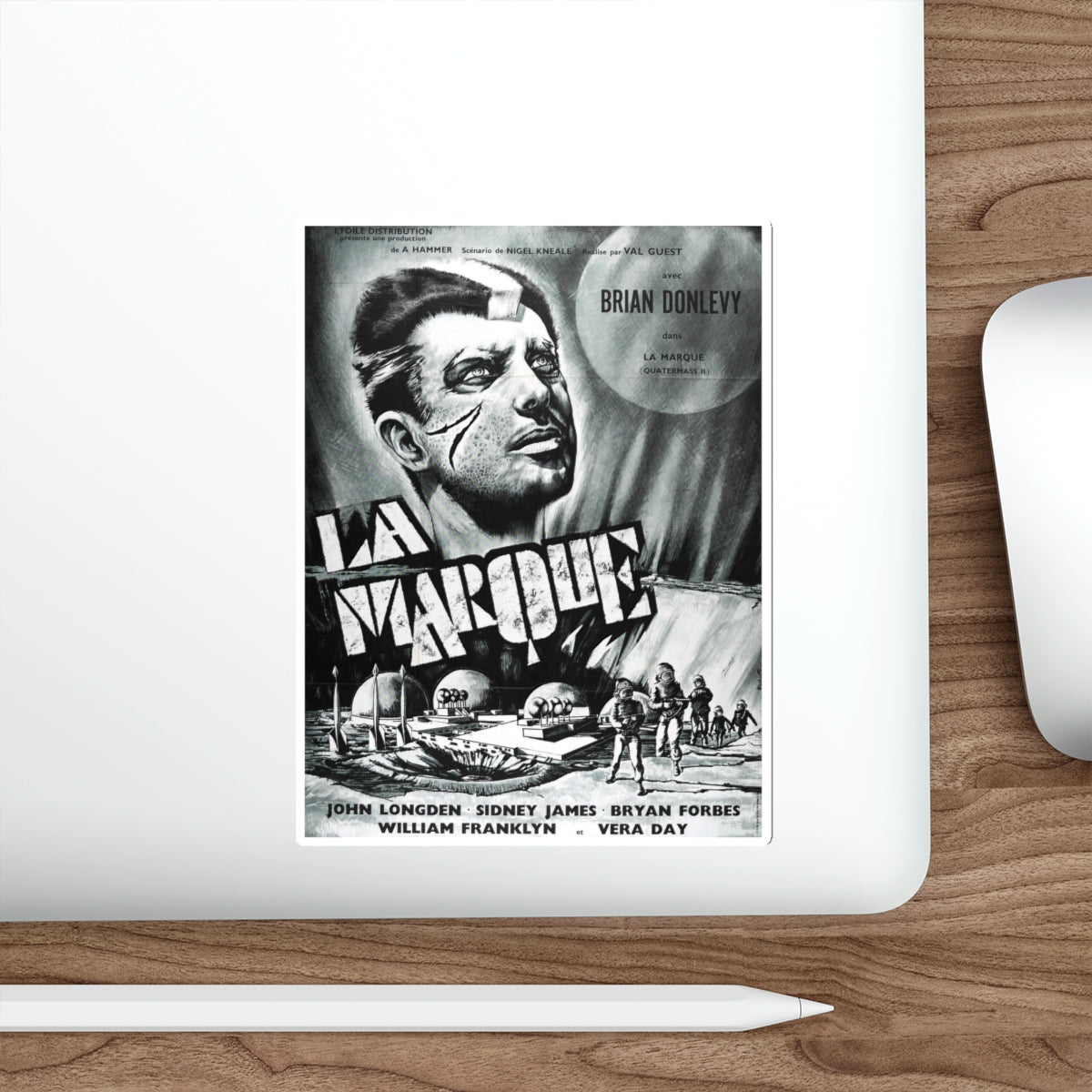 QUATERMASS II (FRENCH) 1957 Movie Poster STICKER Vinyl Die-Cut Decal-The Sticker Space