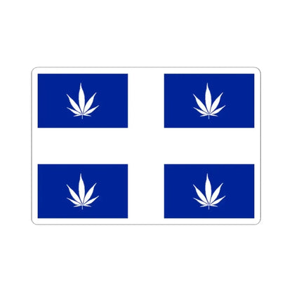 Quebec Weed Flag (Canada) STICKER Vinyl Kiss-Cut Decal 2 Inch White - The Sticker Space