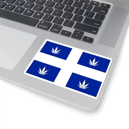 Quebec Weed Flag (Canada) STICKER Vinyl Kiss-Cut Decal - The Sticker Space