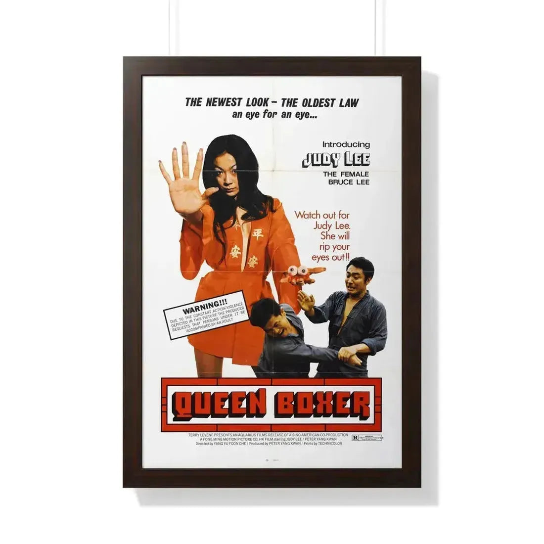 QUEEN BOXER 1972 - Framed Movie Poster 20" x 30" Walnut - The Sticker Space