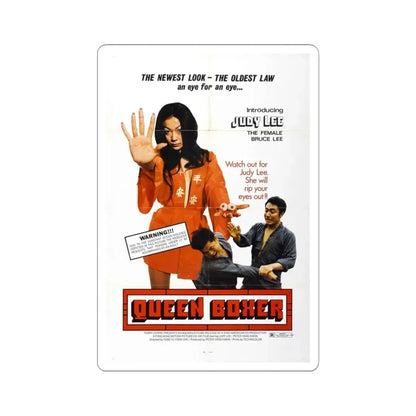 QUEEN BOXER 1972 Movie Poster - STICKER Vinyl Kiss-Cut Decal 3 Inch White - The Sticker Space