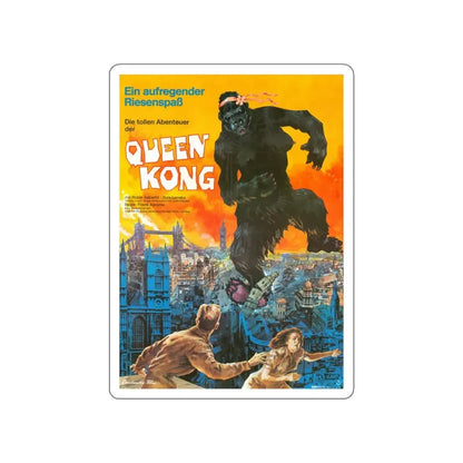 QUEEN KONG (GERMAN) 1976 Movie Poster STICKER Vinyl Die-Cut Decal 6 Inch - The Sticker Space