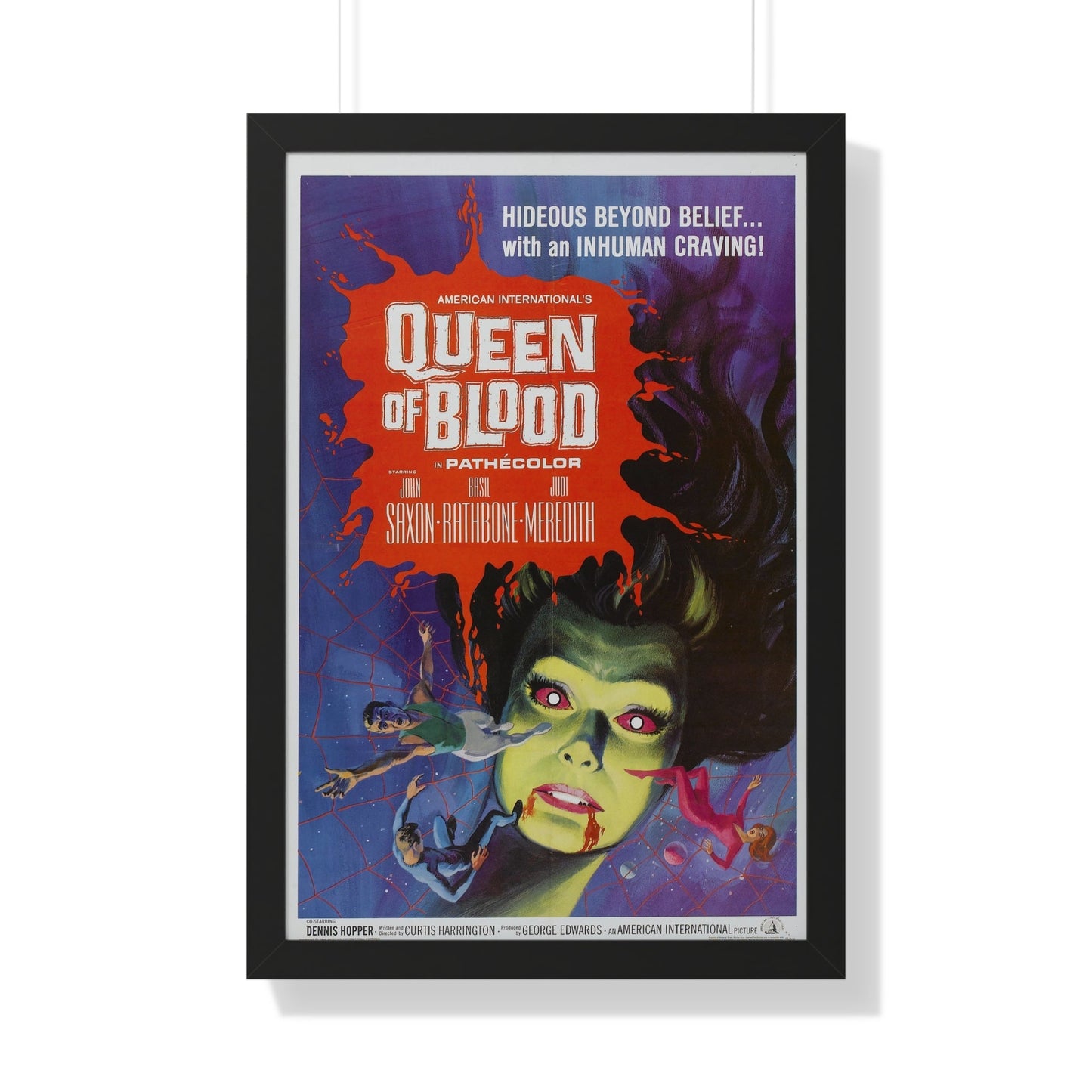 QUEEN OF BLOOD 1966 - Framed Movie Poster-20" x 30"-The Sticker Space