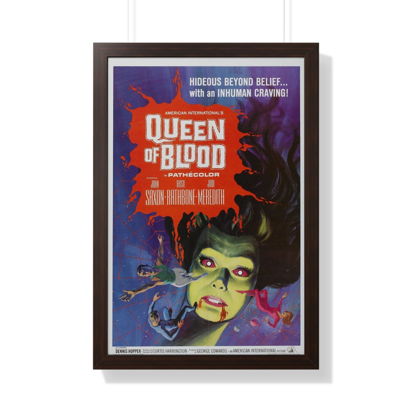 QUEEN OF BLOOD 1966 - Framed Movie Poster-20" x 30"-The Sticker Space